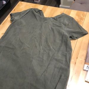 Green dress with slit back